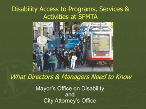Programmatic Access Training for the SF Municipal