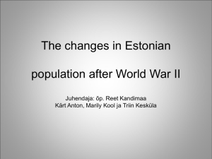 Changes in Estonian population after World War II