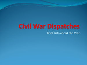 War Office Dispatches #1