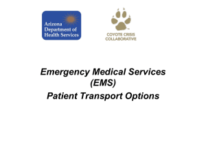 EMS Transport in Disasters – Joe Gibson
