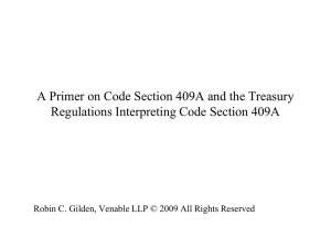 A Primer on Code Section 409A and the Treasury Regulations