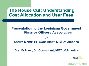 The House Cut: Understanding Cost Allocation and User Fees