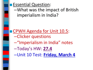 17 - Imperialsim in India