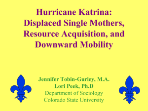 Hurricane Katrina - Gender & Disaster Resilience Alliance