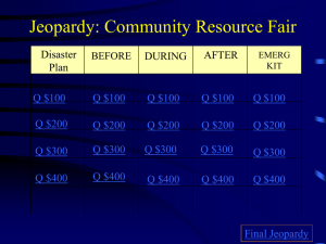 Jeopardy_Community Disaster Preparedness
