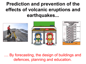 Prediction and prevention of the effects of volcanic