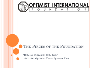 The Pieces of the Fo.. - Optimist International Foundation