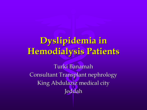 Dyslipidemia in hemodialysis patients