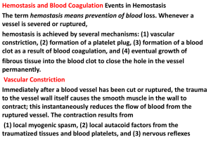 (1) vascular constriction