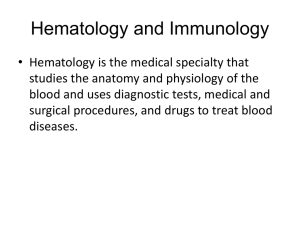 Hematology and Immunology