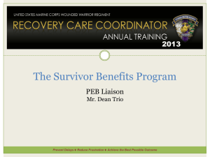 The Survivor Benefits Program - United States Marine Corps