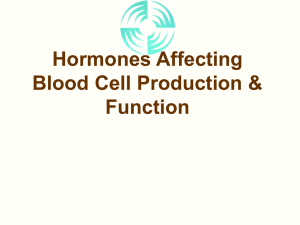 Hormones Affecting Blood Cell Production & Function