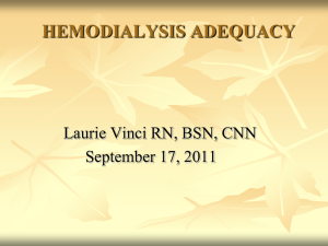 Hemodialysis Adequacy - ANNA Jersey North Chapter 126