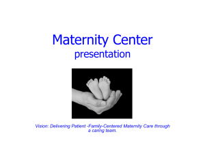 Maternity Center presentation