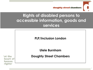 Rights of disabled persons to accessible