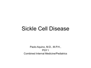 Sickle Cell Disease - Wayne State University School of Medicine