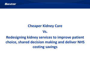 Redesigning kidney services