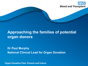Donation in the UK - ODT Clinical Site