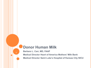 Donor Human Milk - Missouri WIC Association