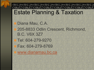 Estate planning - Diana Mau, Chartered Accountant