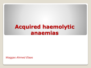 A. Immune hemolytic anemias