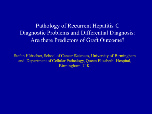 Pathology of Recurrent Hepatitis C. Diagnostic Problems and
