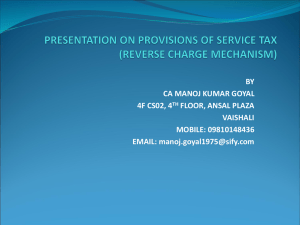 reverse Charge presentation by CA Manoj Goyal