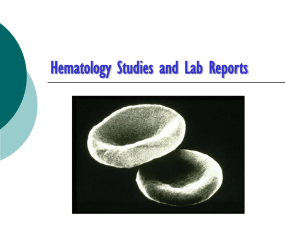 Class 2 Hematology Studies and Lab Reports