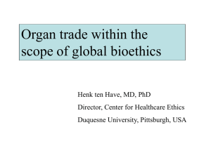 Ethical problem of organ trade