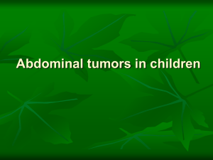 Abdominal tumors in children