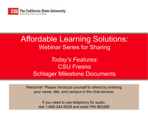 CSU-Sacramento - Affordable Learning Solutions