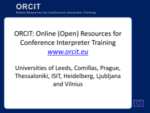 ORCIT: Online (Open) Resources for Conference Interpreter