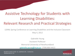 Assistive Technology for Students with Learning