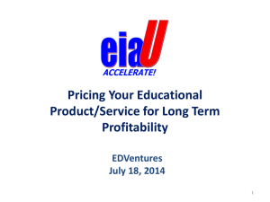 EIA-University: Pricing Session - Education Industry Association