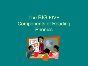 The BIG FIVE Components of Reading