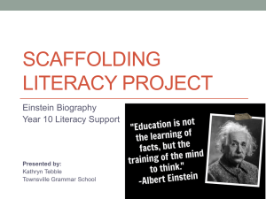 Scaffolding literacy project - Independent Schools Queensland