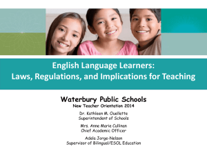 English Learners - Waterbury Public Schools