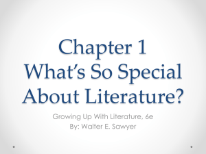 Chapter 1 What*s So Special About Literature?