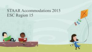 STAAR TA Accommodations 2015