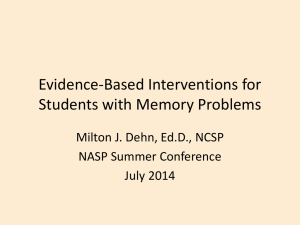 KASP Working Memory Interventions