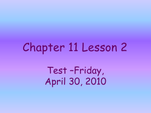 Chapter 7 Lesson 3 - Park Vista Elementary