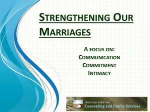 Emotional Intimacy - Apostolic Christian Church of Tremont, Illinois