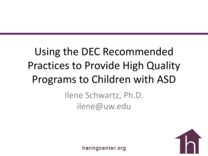 UNC 2014- Recommended Practices and ASD (2)