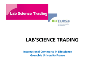 LAB*SCIENCE TRADING International Commerce in Lifescience