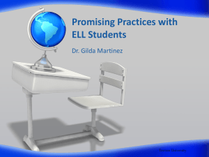Promising ELL Practices - Towson University