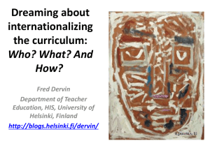 Dreaming about internationalizing the curriculum: Who? What? And