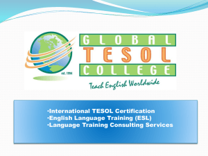 Global TESOL College Highlights PowerPoint