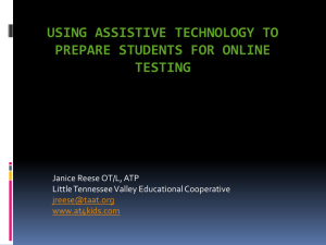 Introduction to Assistive Technology and The Assessment Process