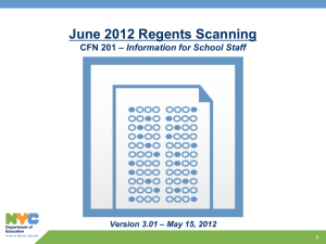 Jan 2012 Regents Scanning - Children First Network 201