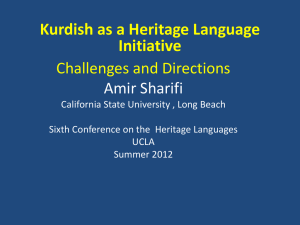 Kurdish as a heritage language initiative